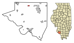 Randolph County Illinois Incorporated and Unincorporated areas Baldwin Highlighted